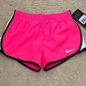 Nike Hot Pink Girls' Athletic Shorts with Black Trim